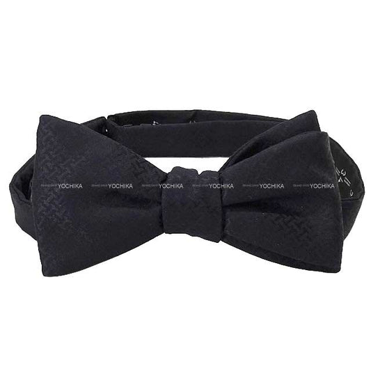 HERMES Bow Tie FACONNEE UP SIDE DOWN Noir (Black) Silk100%[BRAND NEW][Authentic]