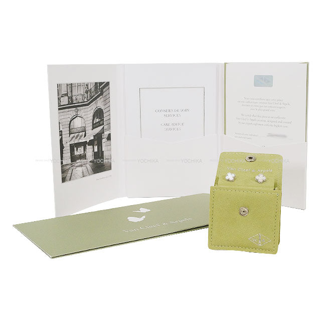 Van Cleef & Arpels pierced earring Sweet Alhambra K18WG/Mother of Pearl VCARG12000[EXCELLENT][Authentic]