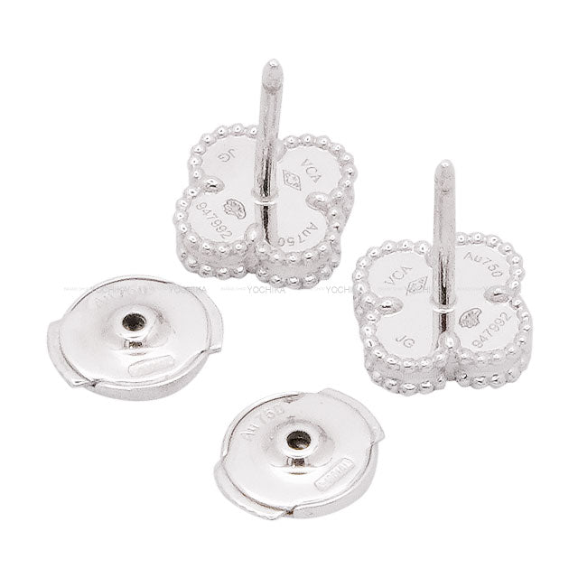 Van Cleef & Arpels pierced earring Sweet Alhambra K18WG/Mother of Pearl VCARG12000[EXCELLENT][Authentic]