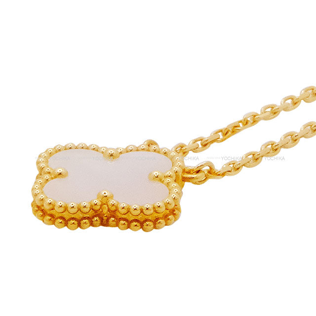 Van Cleef & Arpels necklace Vintage Alhambra Pendant K18YG/Mother of Pearl VCARA45900[EXCELLENT][Authentic]