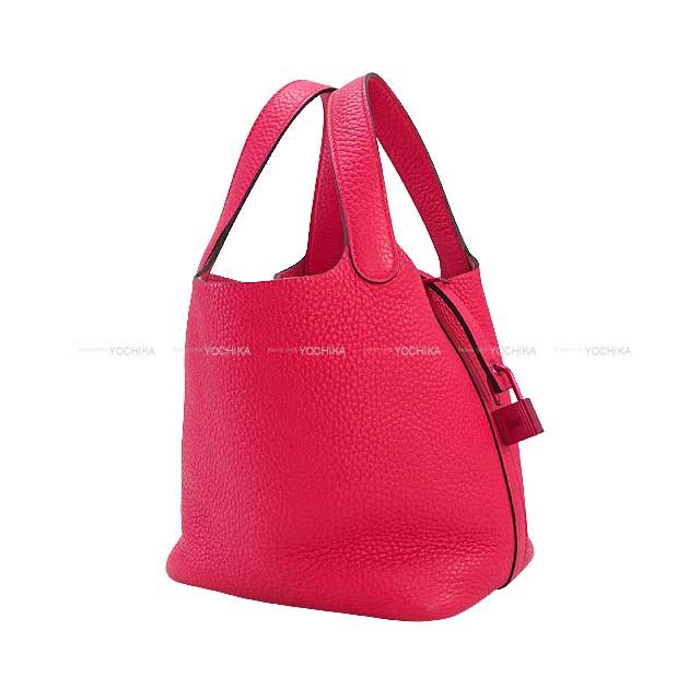 [Pre-loved] HERMES Handbag Picotin Lock 18 PM Monochrome SO PINK Rose Mexicoe Taurillon Clemence Mat Pink HW Stamp U[LIKE NEW][Authentic]