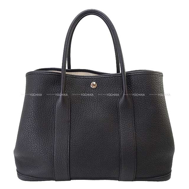 [Pre-loved] HERMES tote bag Garden Party 36 PM Noir (Black) Veau Negonda Silver HW Stamp D[LIKE NEW][Authentic]