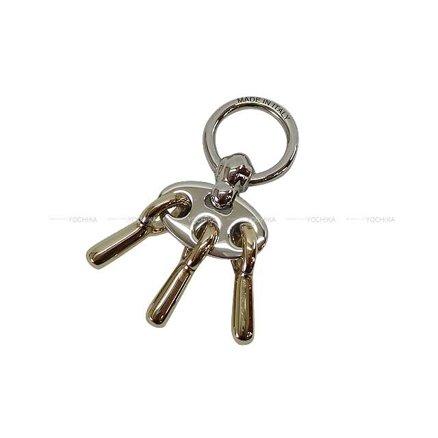 HERMES bagcharm Charm Mors a Jouet For Twilly Silver Champagne Gold Silver HW/Champagne Gold HW[EXCELLENT][Authentic]