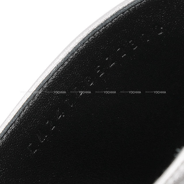 HERMES sandals IDOLE Gris Argent Vieilli Nappa Leather #38 Silver HW[EXCELLENT][Authentic]