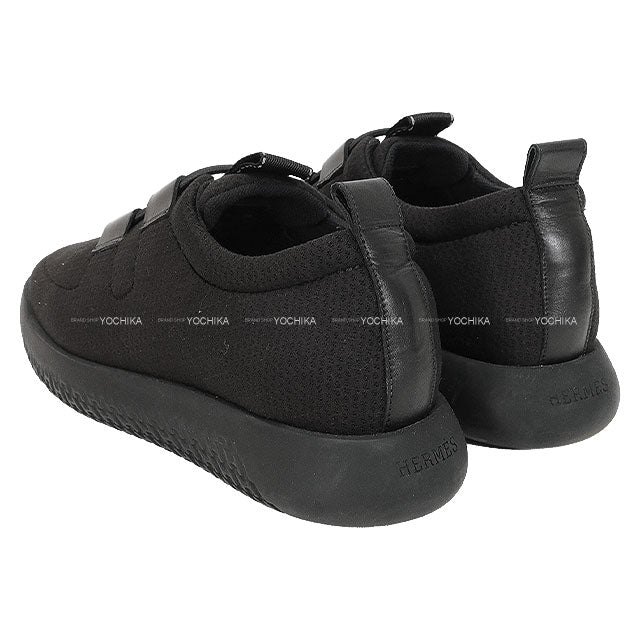 [Pre-loved] HERMES sneakers Ladies Team Trail Noir (Black) Mesh #38[LIKE NEW][Authentic]