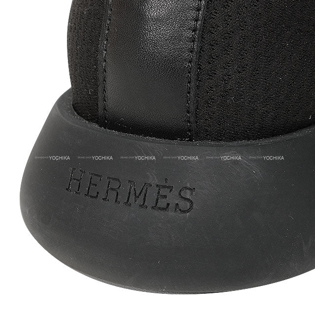 [Pre-loved] HERMES sneakers Ladies Team Trail Noir (Black) Mesh #38[LIKE NEW][Authentic]