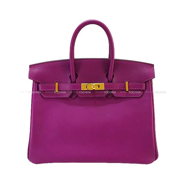 HERMES Handbag Birkin25 Anemone Veau Swift Gold HW Stamp Y[EXCELLENT][Authentic]