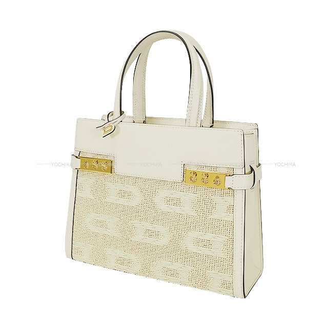 Delvaux Shoulder bag Tempete Crash PM Illusion Blanc (White) Calf /Jacquard Silver HW AA0636BSG0AEBDO[EXCELLENT][Authentic]