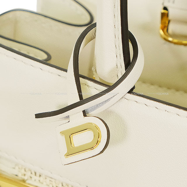 Delvaux Shoulder bag Tempete Crash PM Illusion Blanc (White) Calf /Jacquard Silver HW AA0636BSG0AEBDO[EXCELLENT][Authentic]