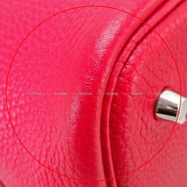 HERMES Handbag Picotin Lock 22 MM Eclat Framboise/Rouge Sellier Taurillon Clemence/Veau Swift Silver HW Stamp Z[ALMOST NEW][Authentic]