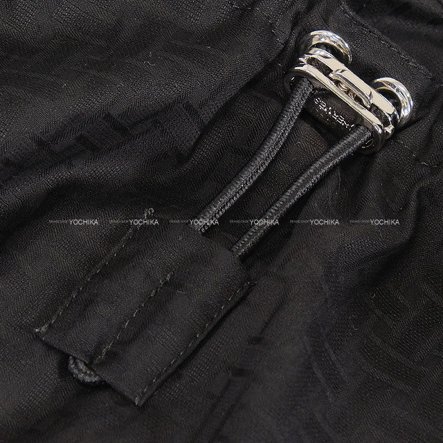 HERMES dress Shirt Dress Mosaic Motif Sellier Button With Belt Noir (Black) Cotton100% #40 Silver HW 5H0586DB[EXCELLENT][Authentic]