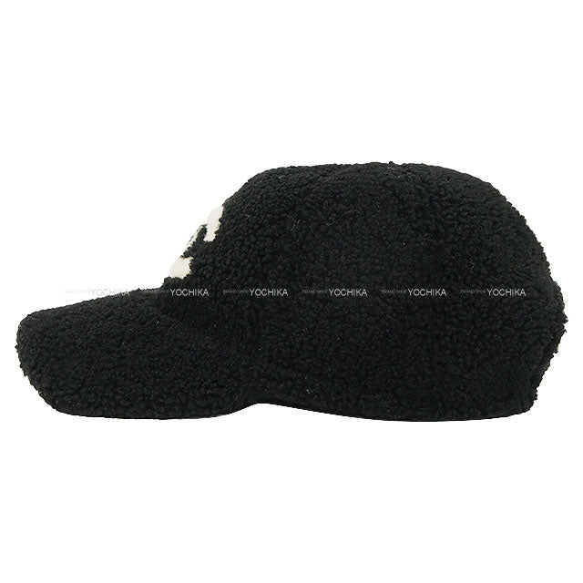 2025 AW CHANEL cap Boa Coco mark Noir (Black)/Blanc (White) Wool