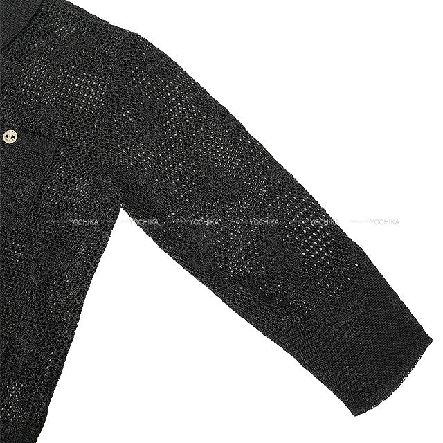 2024 SS CHANEL Jacket COCO Button Rhinestone Mesh Noir (Black) Reyon /Paper #40 P76912[BRAND NEW][Authentic]