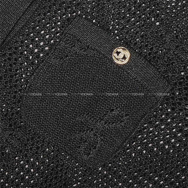 2024 SS CHANEL Jacket COCO Button Rhinestone Mesh Noir (Black) Reyon /Paper #40 P76912[BRAND NEW][Authentic]
