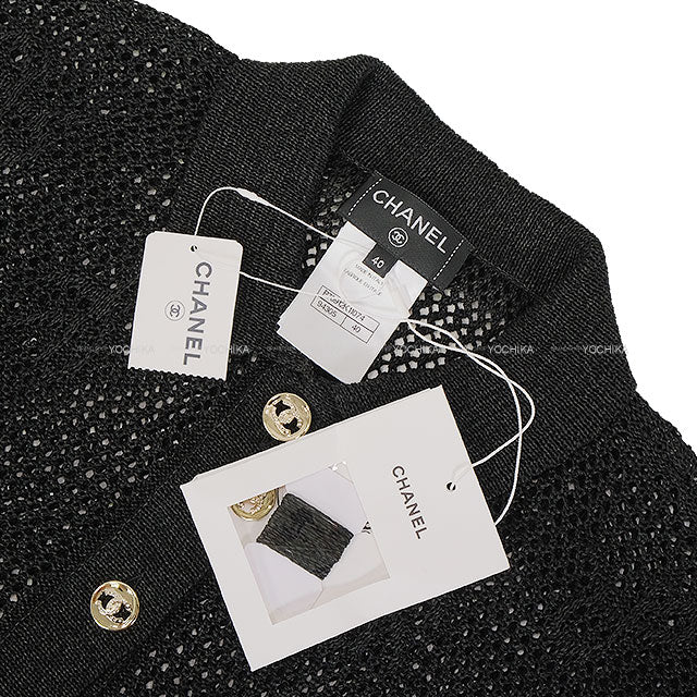 2024 SS CHANEL Jacket COCO Button Rhinestone Mesh Noir (Black) Reyon /Paper #40 P76912[BRAND NEW][Authentic]