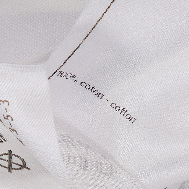 2024 SS CHANEL Short sleeve t shirt Coco mark Camelia Tweed Print Blanc (White)/Noir (Black)//Pink Cotton ♯L P77172[EXCELLENT][Authentic]