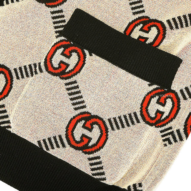 GUCCI Cardigan Reversible Interlocking GG Noir (Black)/Beige Wool/Polyurethane ♯L 678308[EXCELLENT][Authentic]