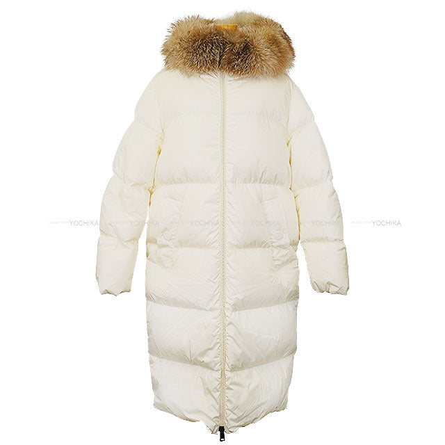 2022 AW MONCLER Down Long Coat Marrionnier with fur Blanc (White) Nylon ♯3[EXCELLENT][Authentic]