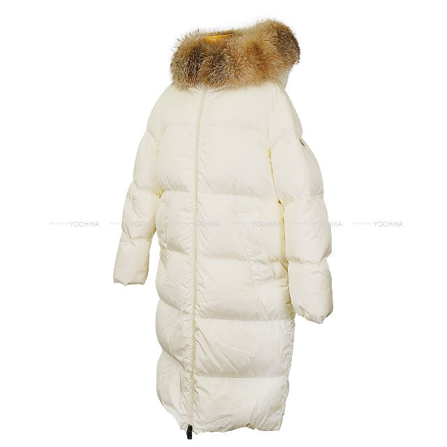 2022 AW MONCLER Down Long Coat Marrionnier with fur Blanc (White) Nylon ♯3[EXCELLENT][Authentic]