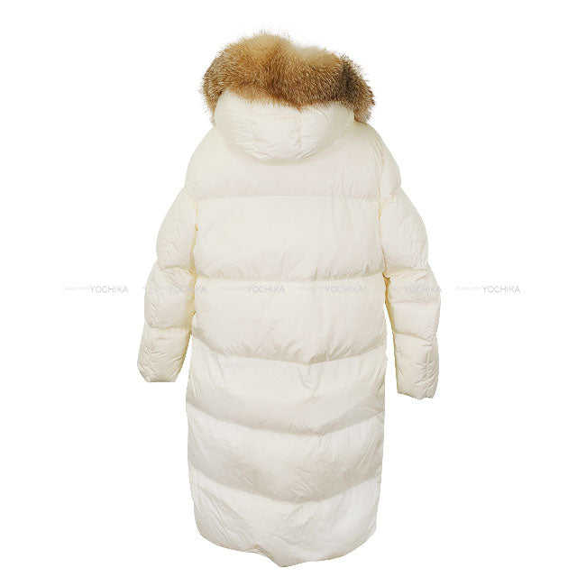 2022 AW MONCLER Down Long Coat Marrionnier with fur Blanc (White) Nylon ♯3[EXCELLENT][Authentic]