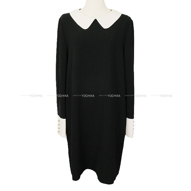 MAX MARA One‐piece dress GOLFO Cady dress Noir (Black)/Blanc (White) Triacetate/Polyester ♯44 6226015106001[BRAND NEW][Authentic]