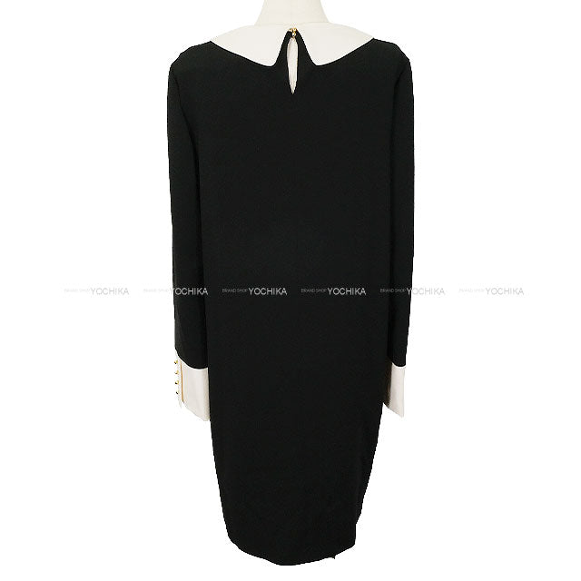 MAX MARA One‐piece dress GOLFO Cady dress Noir (Black)/Blanc (White) Triacetate/Polyester ♯44 6226015106001[BRAND NEW][Authentic]