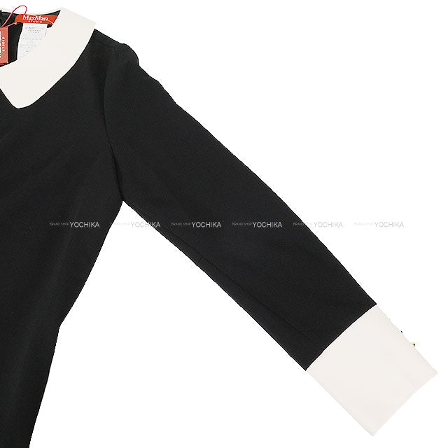 MAX MARA One‐piece dress GOLFO Cady dress Noir (Black)/Blanc (White) Triacetate/Polyester ♯44 6226015106001[BRAND NEW][Authentic]