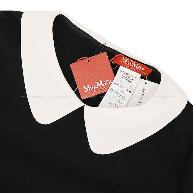 MAX MARA One‐piece dress GOLFO Cady dress Noir (Black)/Blanc (White) Triacetate/Polyester ♯44 6226015106001[BRAND NEW][Authentic]