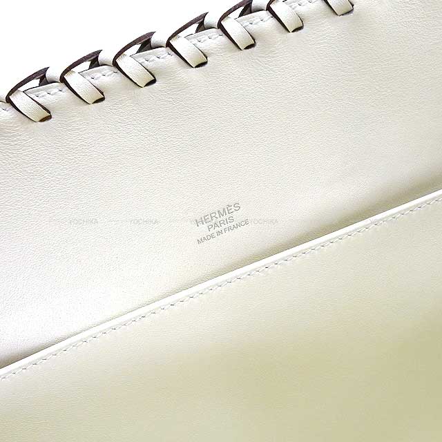 HERMES Shoulder bag Kelly35 Picnic Nata Veau Swift /Rattan Silver HW Stamp W[EXCELLENT][Authentic]