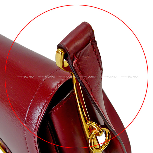 [Pre-loved] HERMES Shoulder bag Passquide Rouge H Box Calf Gold HW[USED A][Authentic]