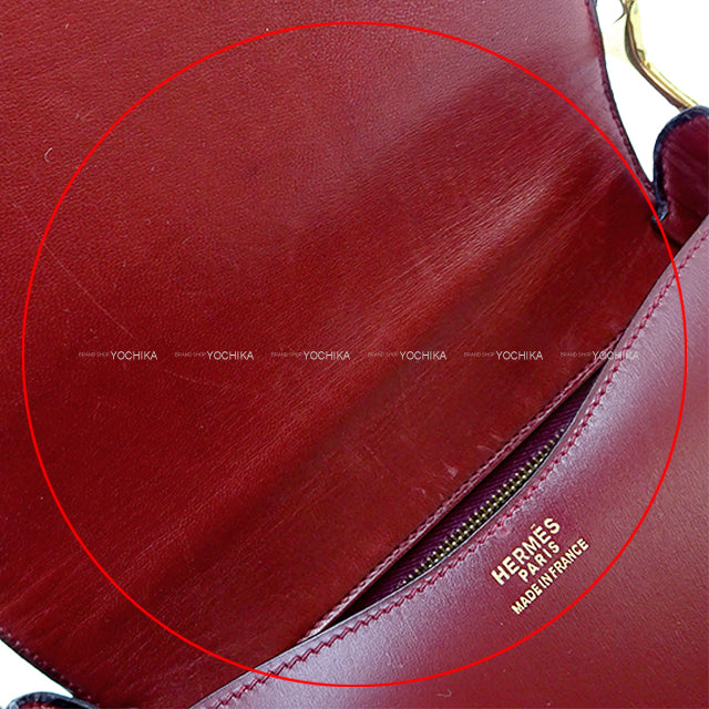 [Pre-loved] HERMES Shoulder bag Passquide Rouge H Box Calf Gold HW[USED A][Authentic]