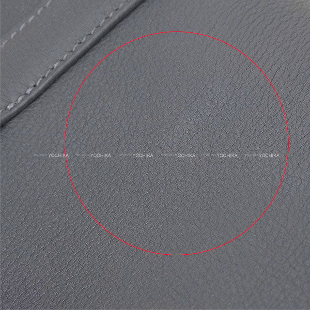 HERMES Shoulder bag Steve Light Junior Ardoise Veau Togo Silver HW Stamp W[EXCELLENT][Authentic]