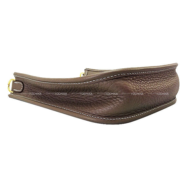 [Pre-loved] HERMES Shoulder bag Evelyne 16 TPM Etoupe/Blue Indigo Taurillon Clemence Gold HW Stamp B[LIKE NEW][Authentic]