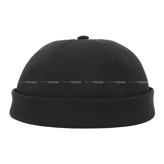 HERMES beret Beret Hector Clou de Selle Noir (Black) Cotton100%[EXCELLENT][Authentic]