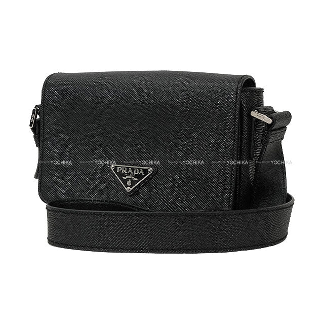 [Pre-loved] PRADA Shoulder bag Men's Noir (Black) Saffiano leather Silver HW 2VD065[LIKE NEW][Authentic]