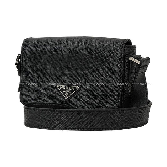 [Pre-loved] PRADA Shoulder bag Men's Noir (Black) Saffiano leather Silver HW 2VD065[LIKE NEW][Authentic]