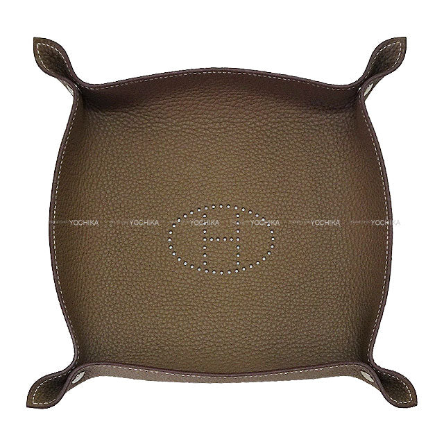 [Pre-loved] HERMES Vide-poche Mises et Relances H Evelyne Etoupe Taurillon Clemence Stamp Y[LIKE NEW][Authentic]