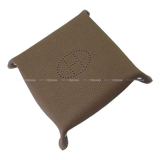 [Pre-loved] HERMES Vide-poche Mises et Relances H Evelyne Etoupe Taurillon Clemence Stamp Y[LIKE NEW][Authentic]