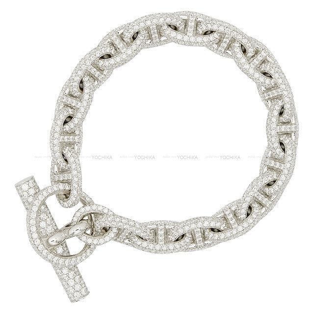 HERMES bracelet Hermes Chaine dAncre Full Diamond PM 17 Links White Gold K18WG/Diamond[BRAND NEW][Authentic]