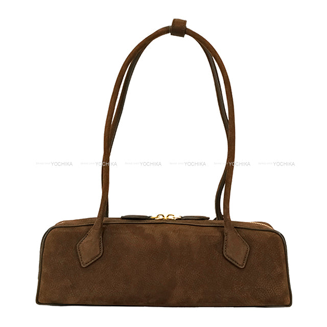 ALAIA Shoulder bag Nubuck Medium LETECKEL Brown Calf Leather Gold HW AA1S06033CA214-731[BRAND NEW][Authentic]