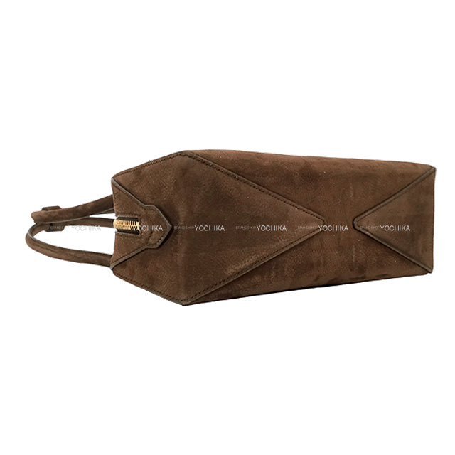ALAIA Shoulder bag Nubuck Medium LETECKEL Brown Calf Leather Gold HW AA1S06033CA214-731[BRAND NEW][Authentic]