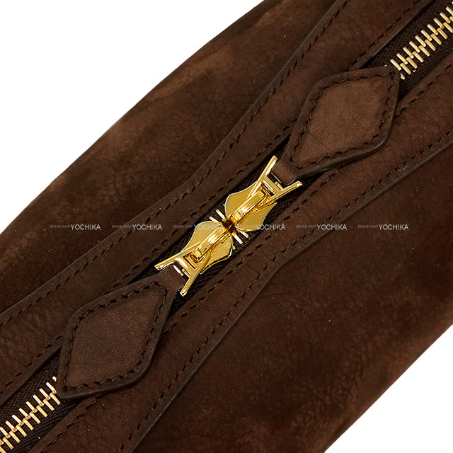 ALAIA Shoulder bag Nubuck Medium LETECKEL Brown Calf Leather Gold HW AA1S06033CA214-731[BRAND NEW][Authentic]