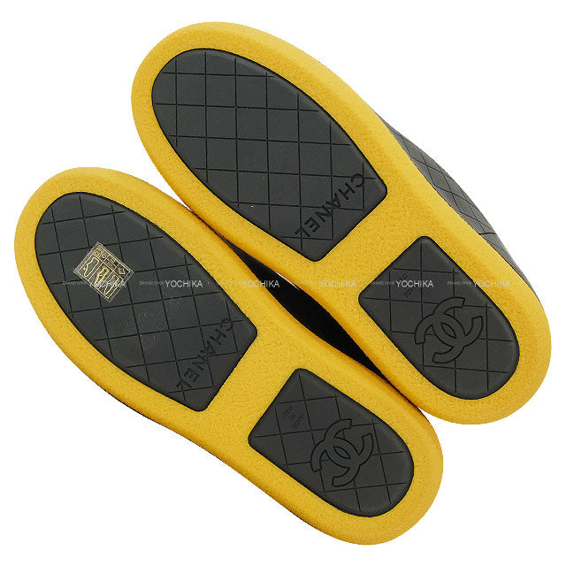 2023AW CHANEL boots Short Snow Matelasse Logo Boa Bicolor Blanc (White)/Noir (Black) Shearling Sheepskin/Lambskin #38 G45185[EXCELLENT][Authentic]