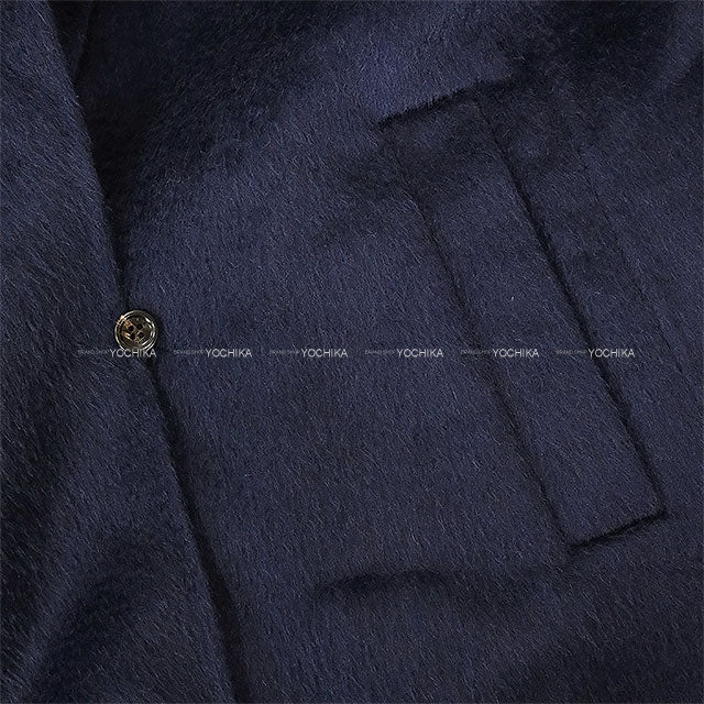 [Pre-loved] MAX MARA Short Coat Oversized Sequoia Navy Camel Wool/Mohair #34 2421060826[LIKE NEW][Authentic]