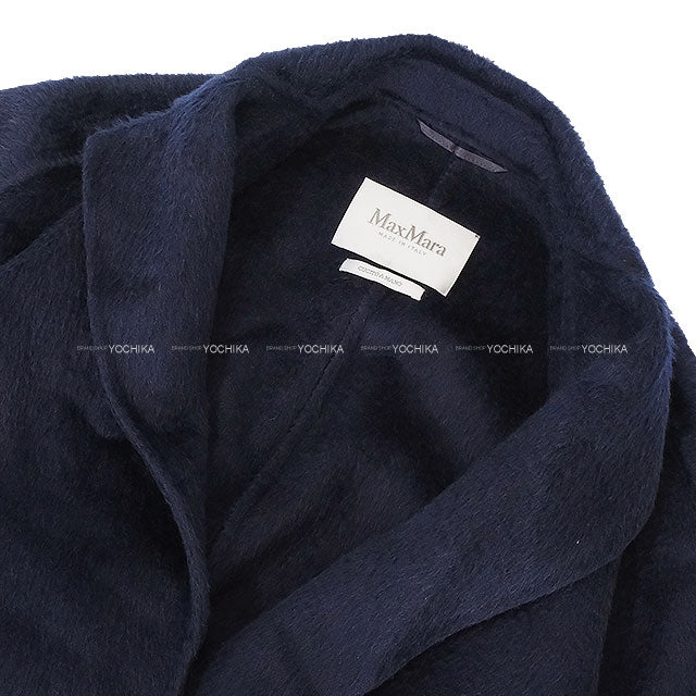 [Pre-loved] MAX MARA Short Coat Oversized Sequoia Navy Camel Wool/Mohair #34 2421060826[LIKE NEW][Authentic]