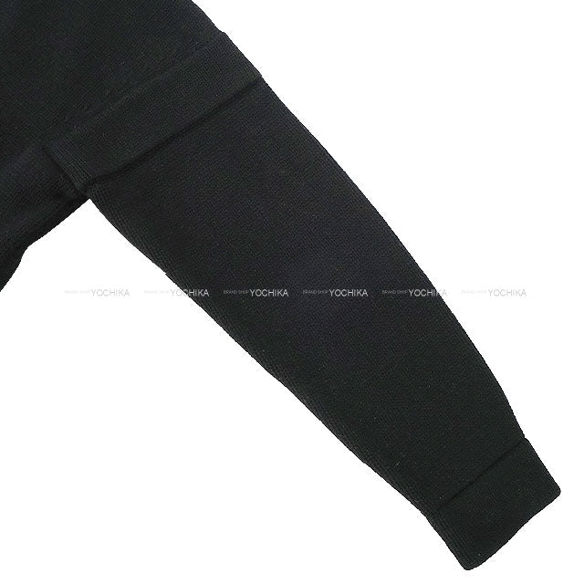 [Pre-loved] CHANEL Cardigan Knit Icon COCO Mark Button Noir (Black) Cashmere #34 P73554[LIKE NEW][Authentic]