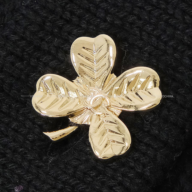 [Pre-loved] CHANEL Cardigan Knit Icon COCO Mark Button Noir (Black) Cashmere #34 P73554[LIKE NEW][Authentic]