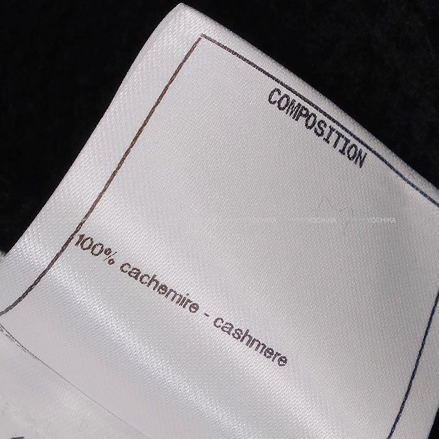 [Pre-loved] CHANEL Cardigan Knit Icon COCO Mark Button Noir (Black) Cashmere #34 P73554[LIKE NEW][Authentic]