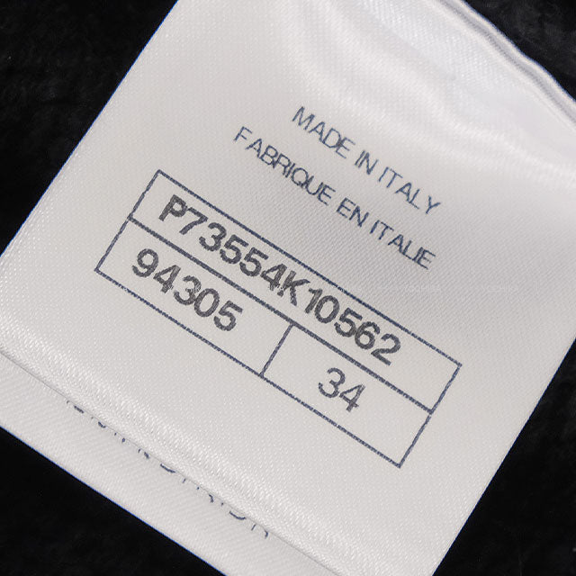 [Pre-loved] CHANEL Cardigan Knit Icon COCO Mark Button Noir (Black) Cashmere #34 P73554[LIKE NEW][Authentic]