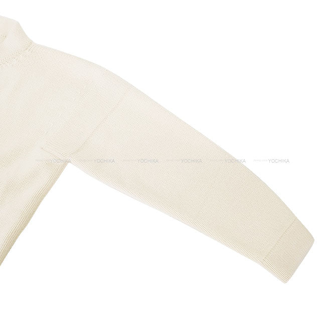 2022AW CHANEL Cardigan Knit Icon COCO Mark Button Ivory Cashmere #34 Gold HW P73554[EXCELLENT][Authentic]